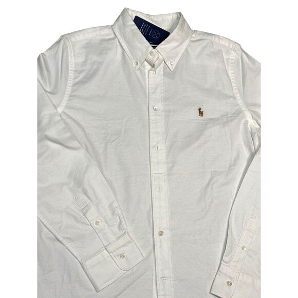 NWT Polo Ralph Lauren Stretch Slim Fit Oxford White Size 12 MSRP $148.00 - Picture 4 of 7